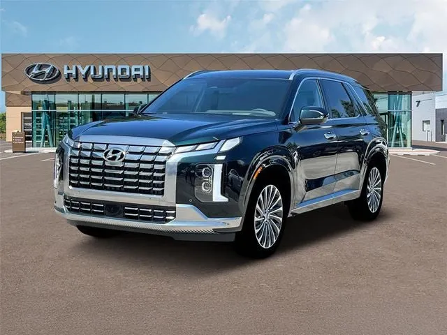 2025 Hyundai PALISADE Calligraphy AWD in Emerald — front three-quarter view