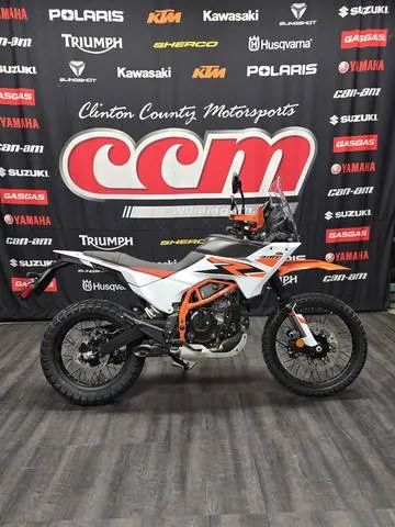 2026 KTM 390 ADVENTURE R - B.D. — front three-quarter view
