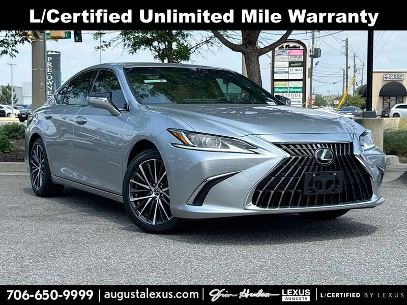 2025 Lexus ES 350 L/CERTIFIED in Iridium — front three-quarter view