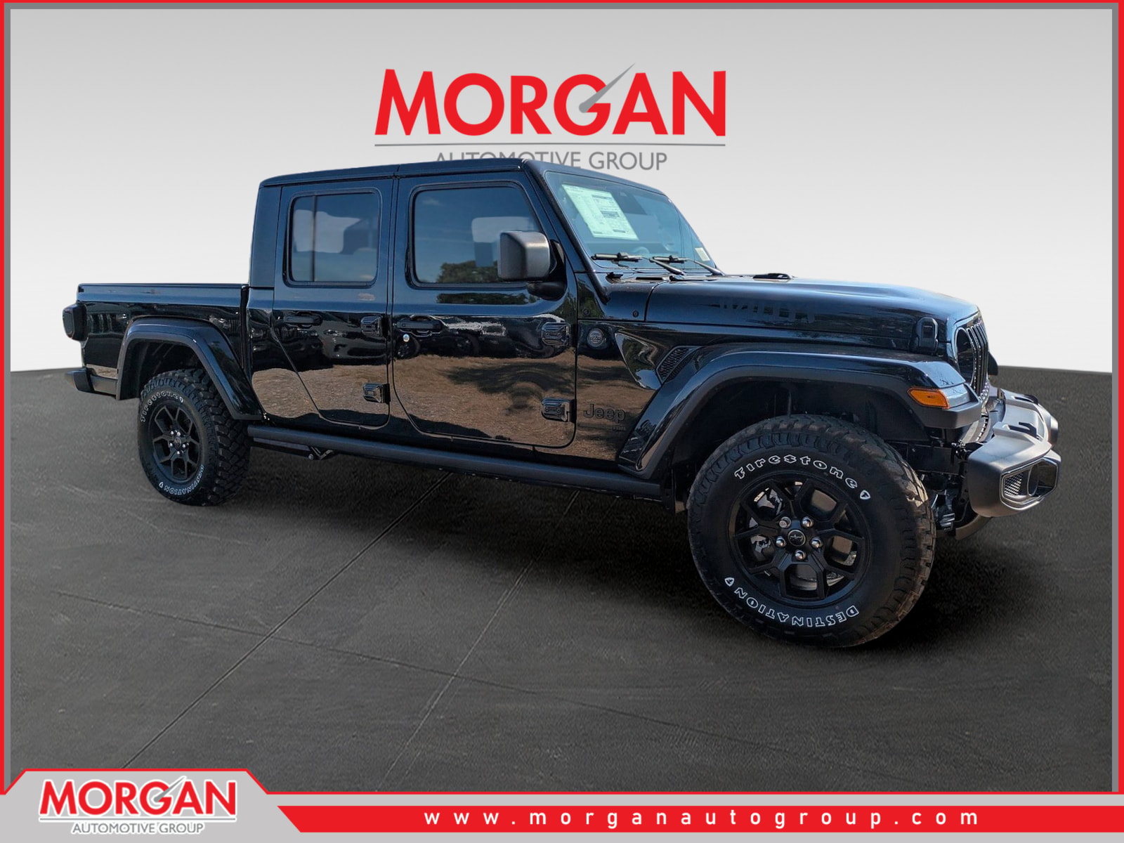 2026 Jeep Gladiator Willys in Black — front three-quarter view