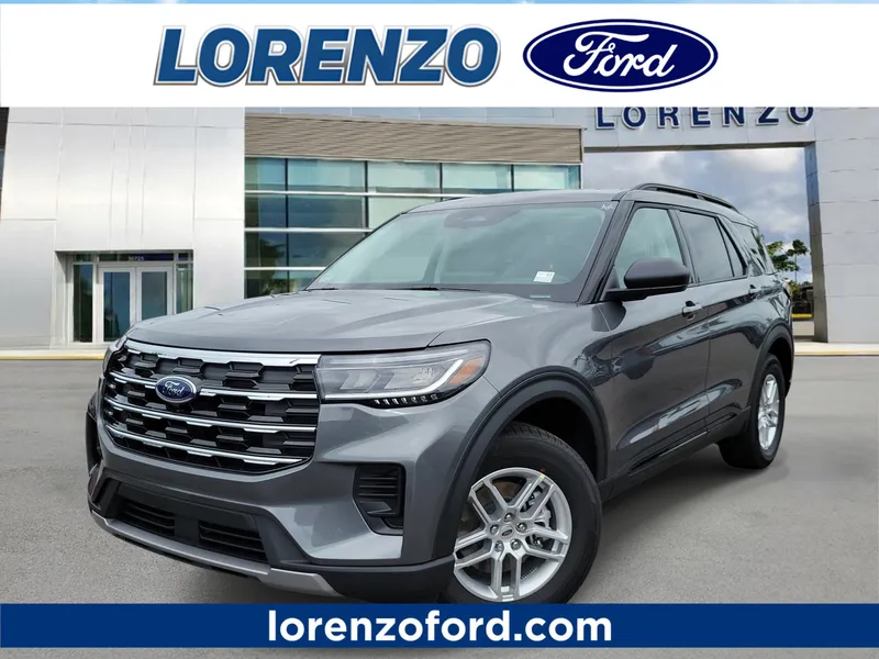 2026 Ford Explorer Active w/200A Pkg in Carbonized Gray Metallic — front three-quarter view