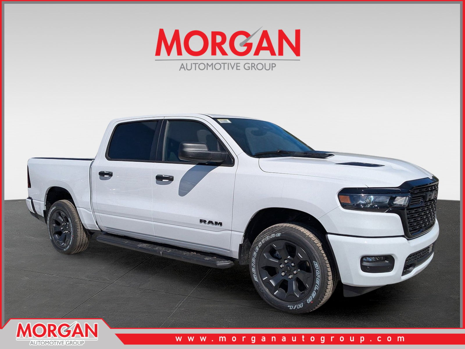 2026 Ram 1500 Express in White — front three-quarter view