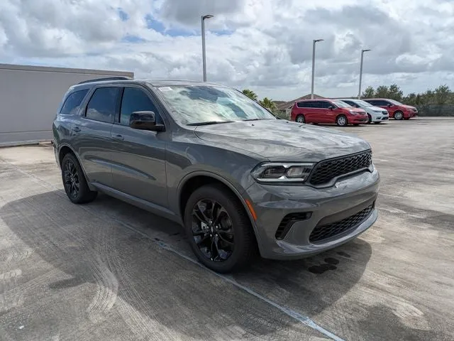 2026 Dodge Durango GT in Destroyer Gray Clear-Coat Exterior Paint — front three-quarter view