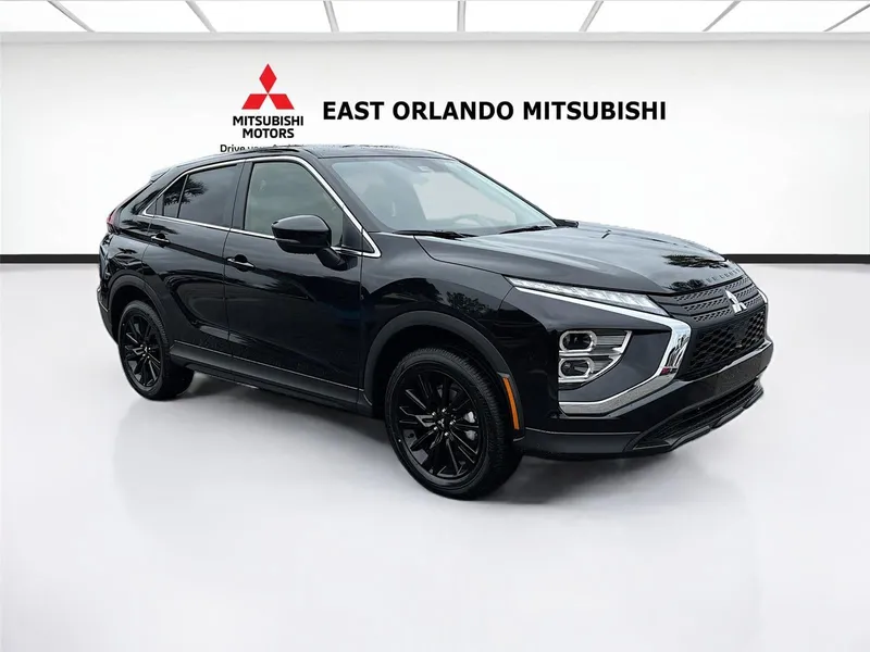2026 Mitsubishi Eclipse Cross LE in Labrador Black Pearl — front three-quarter view