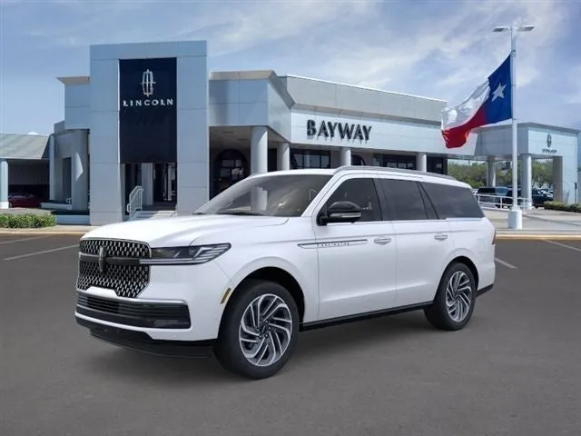 2026 Lincoln Navigator Reserve in White Metallic — front three-quarter view