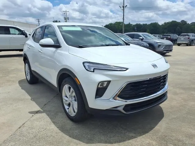2026 Buick Encore GX Preferred in Summit White — front three-quarter view