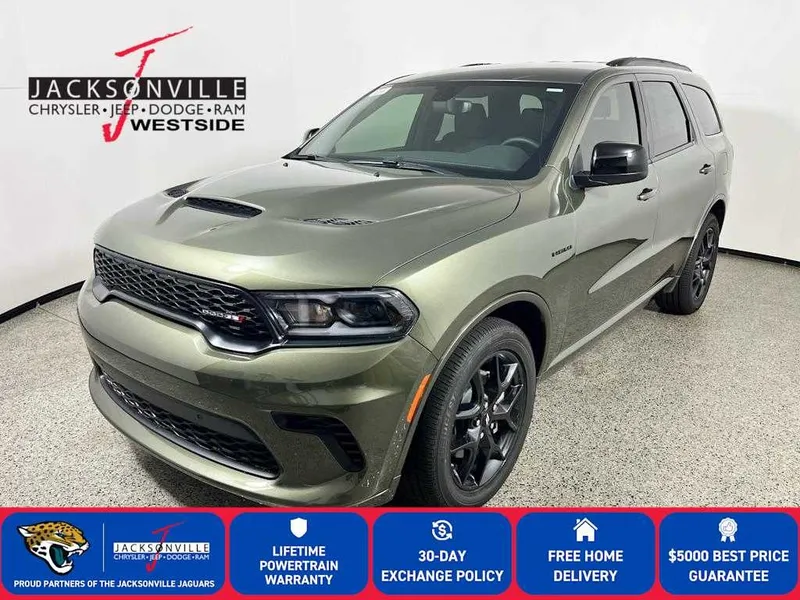 2026 Dodge Durango GT HEMI V8 in Green Machine Exterior Paint — front three-quarter view