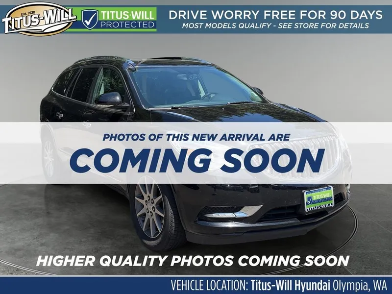 2016 Buick Enclave Leather Group in Black — front three-quarter view