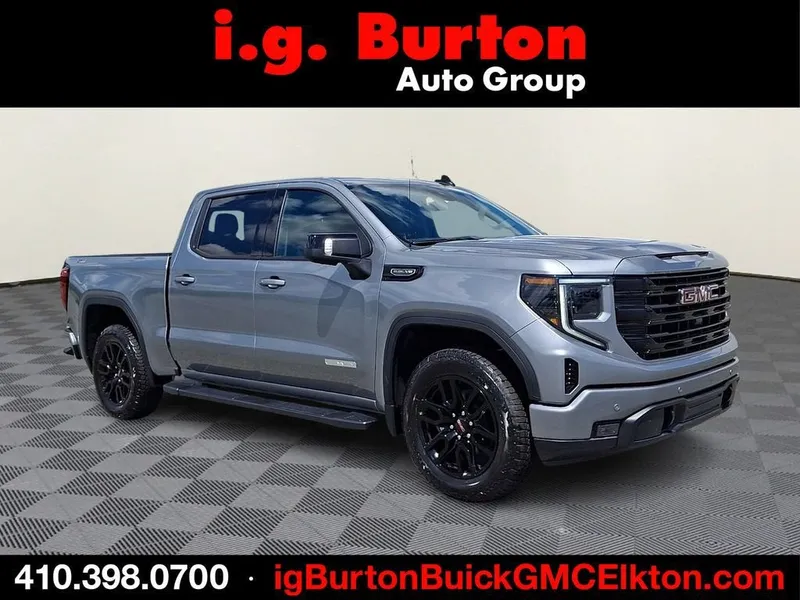 2026 GMC Sierra 1500 Elevation in Sterling Metallic — front three-quarter view