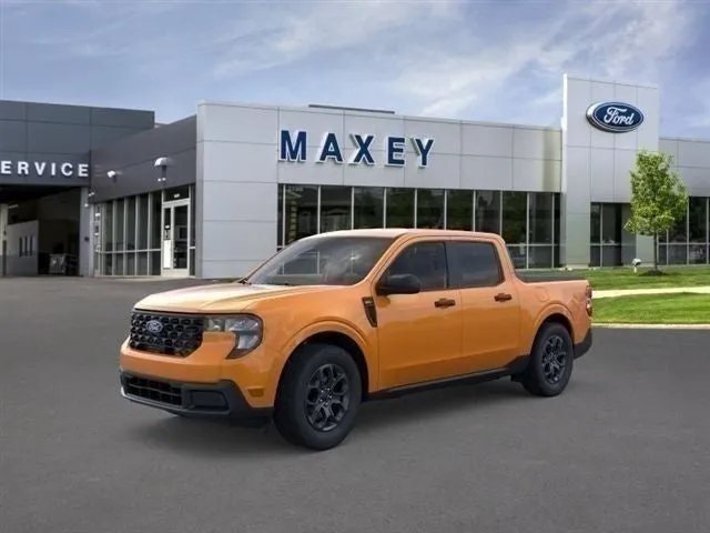 2026 Ford Maverick XLT in Orange Fury Metallic Tri-Coat — front three-quarter view