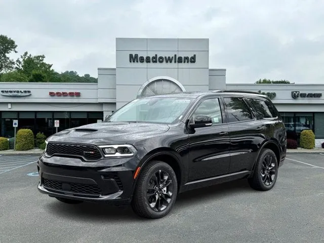2026 Dodge Durango GT Plus in Diamond Black Clear-Coat Exterior Paint — front three-quarter view