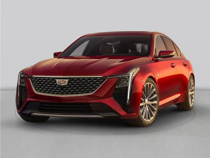 2026 Cadillac CT5 Sport in Black Raven — front three-quarter view
