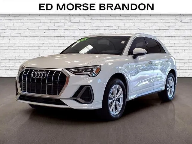 2024 Audi Q3 S line Premium in Whi/White — front three-quarter view