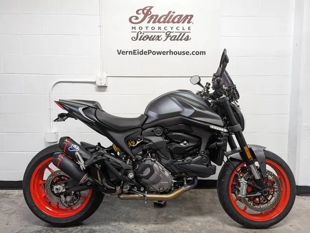 2024 Ducati Monster Plus Aviator Grey — front three-quarter view