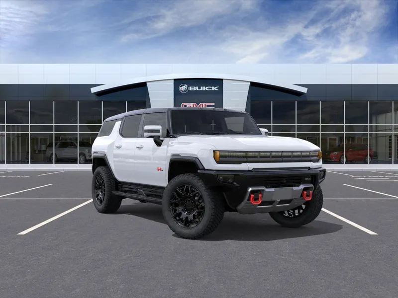 2025 GMC HUMMER EV SUV 2X in Interstellar White — front three-quarter view