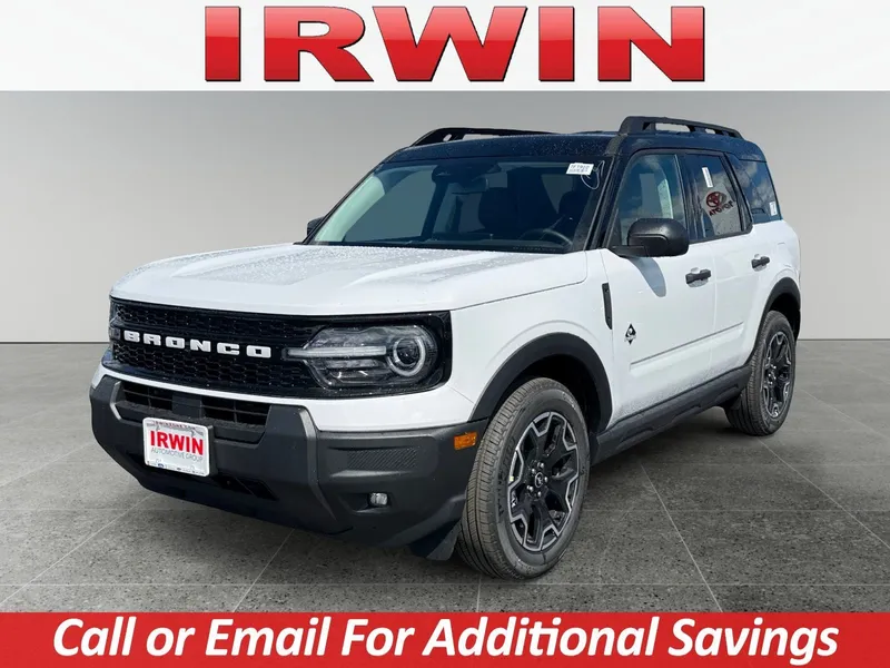 2026 Ford Bronco Sport Outer Banks in White — front three-quarter view