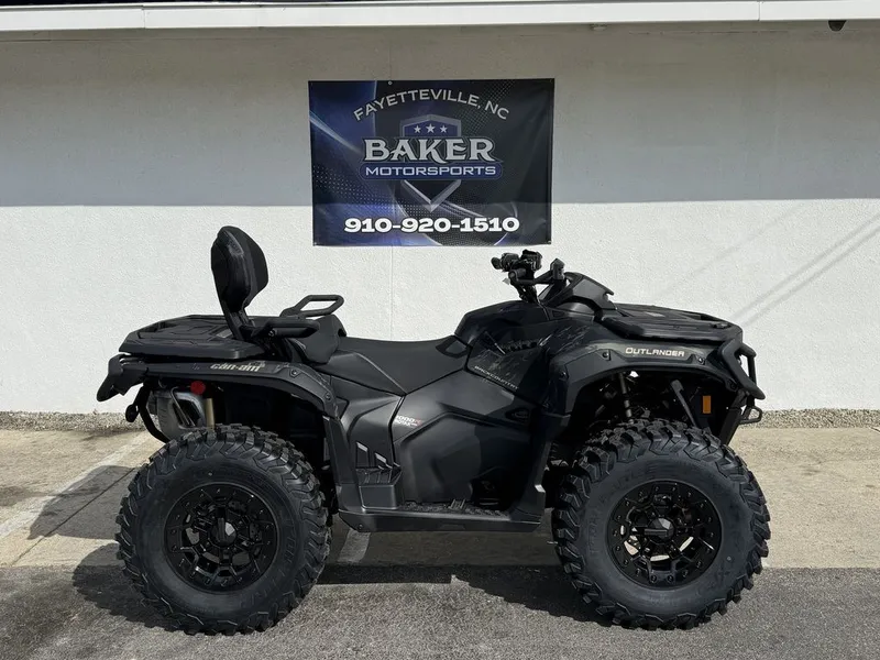 2026 Can-Am Outlander MAX Backcountry Multicam Dark Camo — front three-quarter view