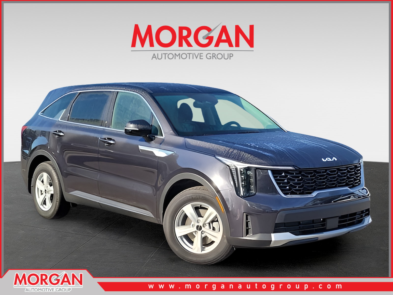 2026 Kia Sorento LX in Gray — front three-quarter view