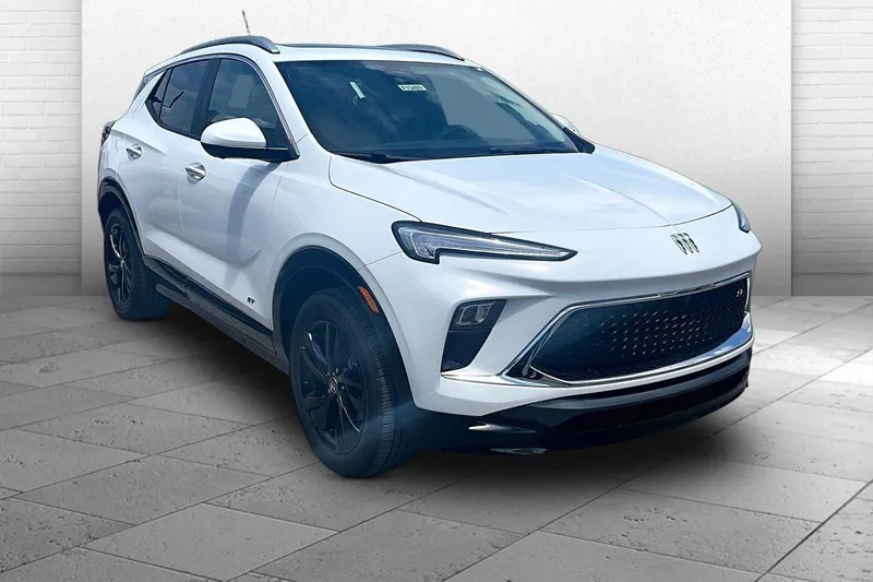 2026 Buick Encore GX Sport Touring in Summit White — front three-quarter view