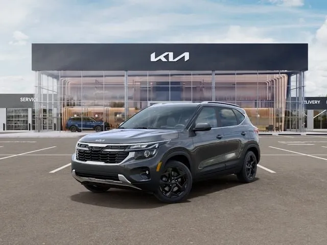 2026 Kia Seltos EX in Gravity Gray — front three-quarter view