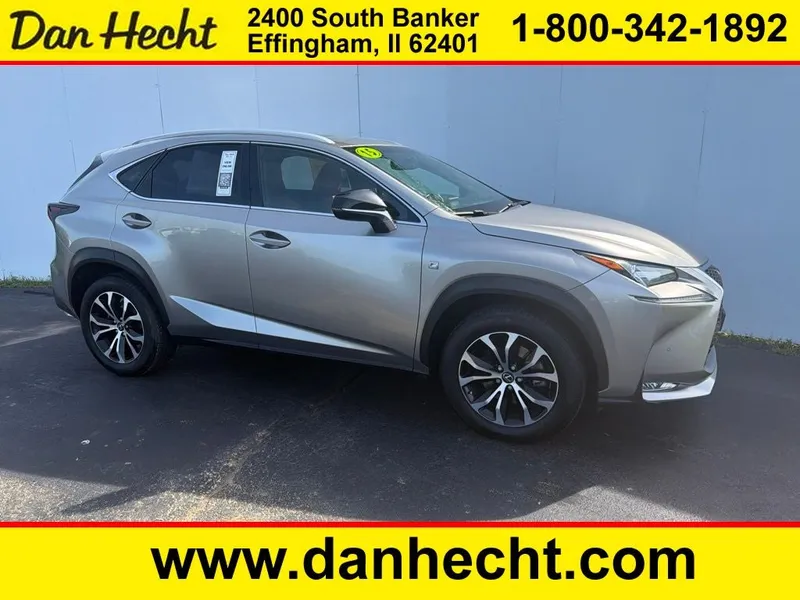2015 Lexus NX 200t F Sport in Atomic Silver — front three-quarter view