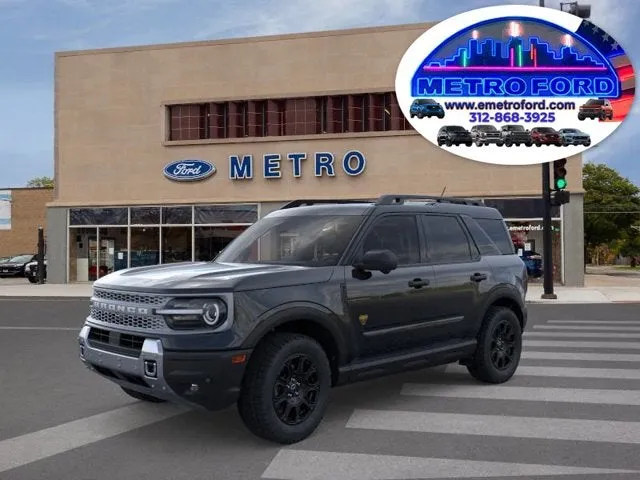 2026 Ford Bronco Sport Badlands in Shadow Black — front three-quarter view