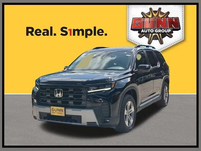 2026 Honda Pilot EX-L in Crystal Black Pearl — front three-quarter view