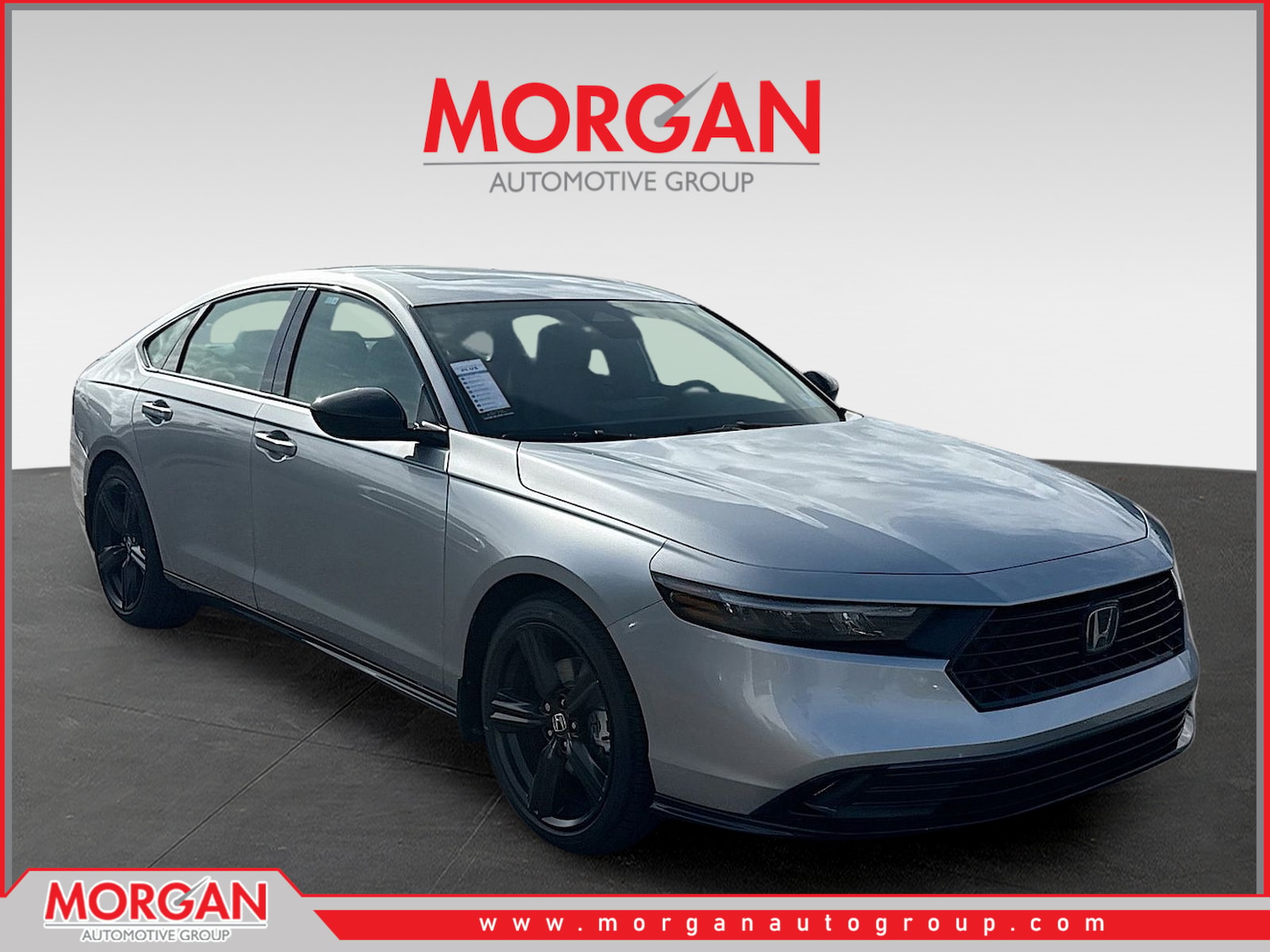 2026 Honda Accord Hybrid Sport-L in Solar Silver Metallic — front three-quarter view