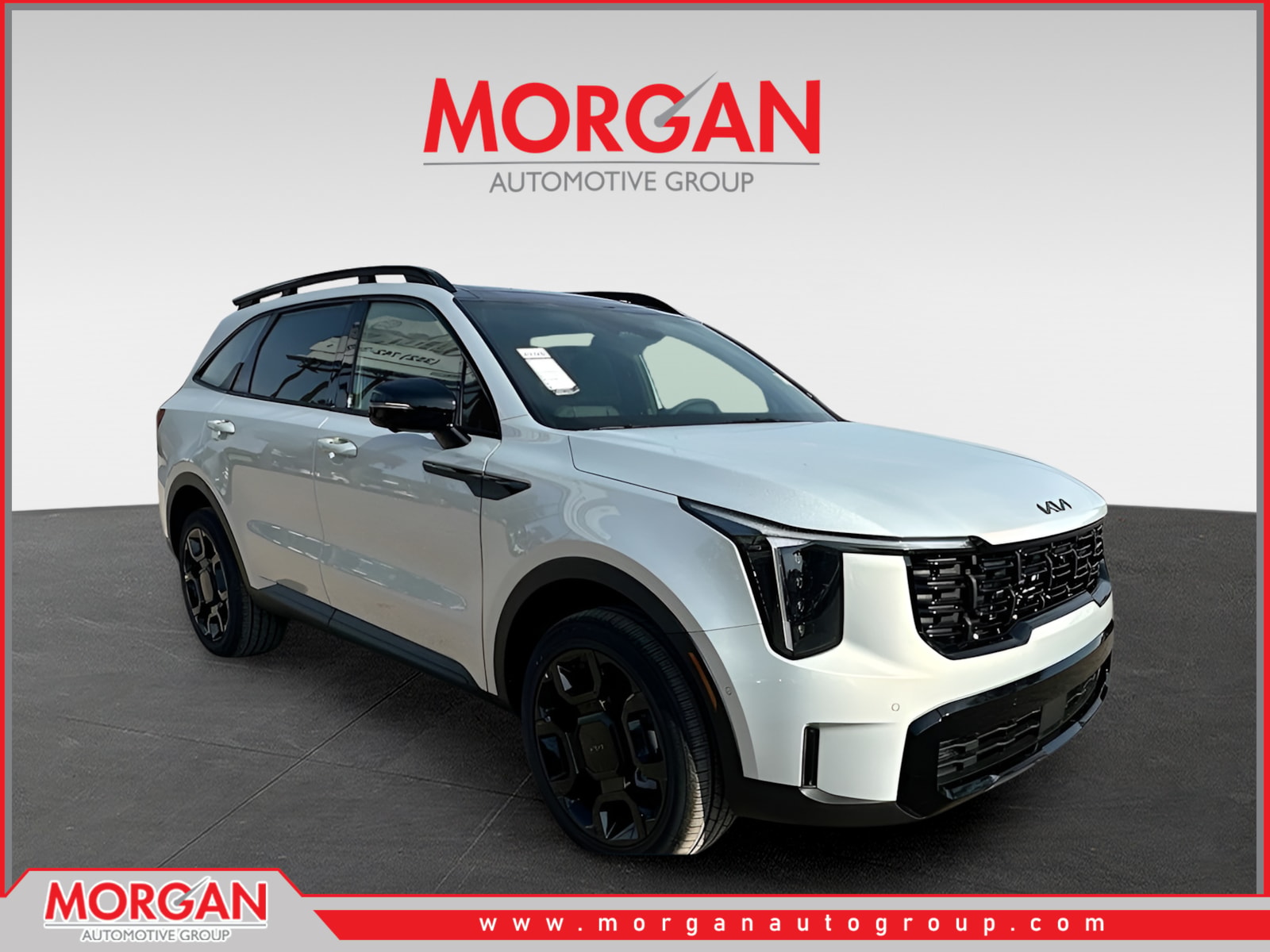 2026 Kia Sorento X-Line SX Prestige in White — front three-quarter view