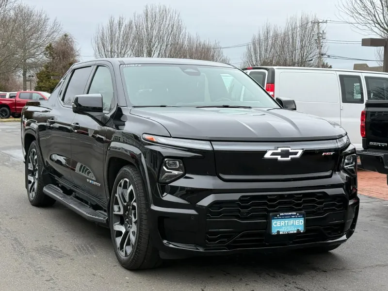 2024 Chevrolet Silverado EV RST in Black — front three-quarter view