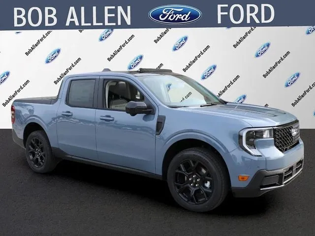 2026 Ford Maverick Lariat in Azure Gray Metallic — front three-quarter view