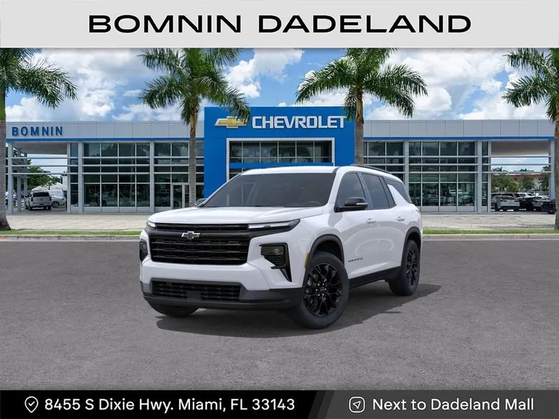 2026 Chevrolet Traverse LT in Summit White — front three-quarter view