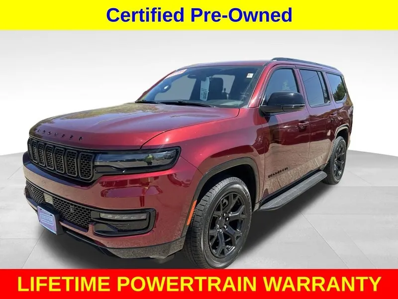 2023 Jeep Wagoneer Series II in Velvet Red Pearlcoat — front three-quarter view