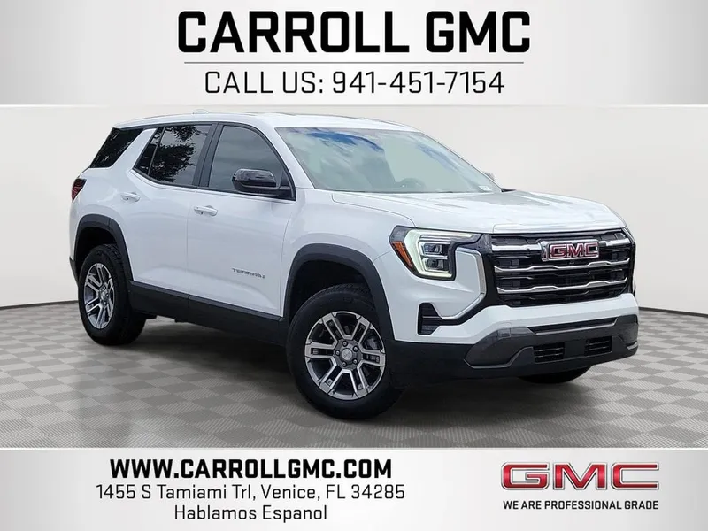 2025 GMC Terrain Elevation in Summit White — front three-quarter view
