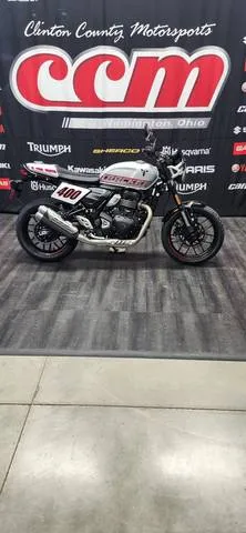2027 Triumph TRACKER 400 ALUMINUM SILVER — front three-quarter view