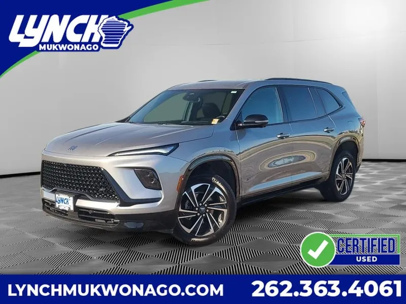 2025 Buick Enclave Sport Touring in Moonstone Gray Metallic — front three-quarter view