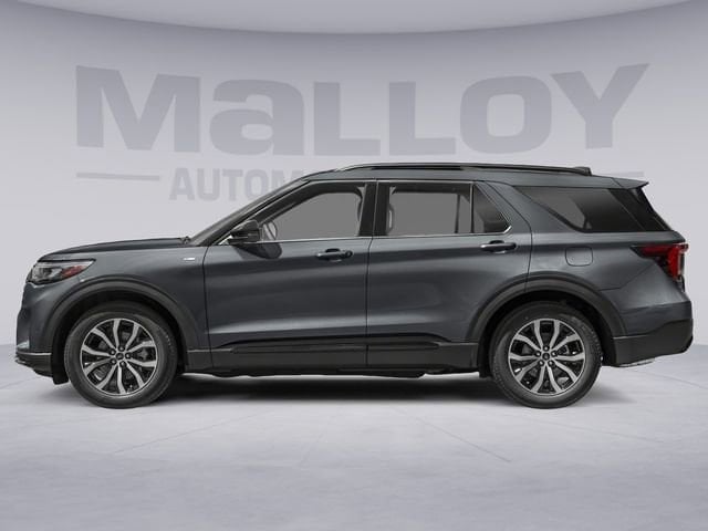 2026 Ford Explorer ST-Line in Carbonized Gray Metallic — front three-quarter view