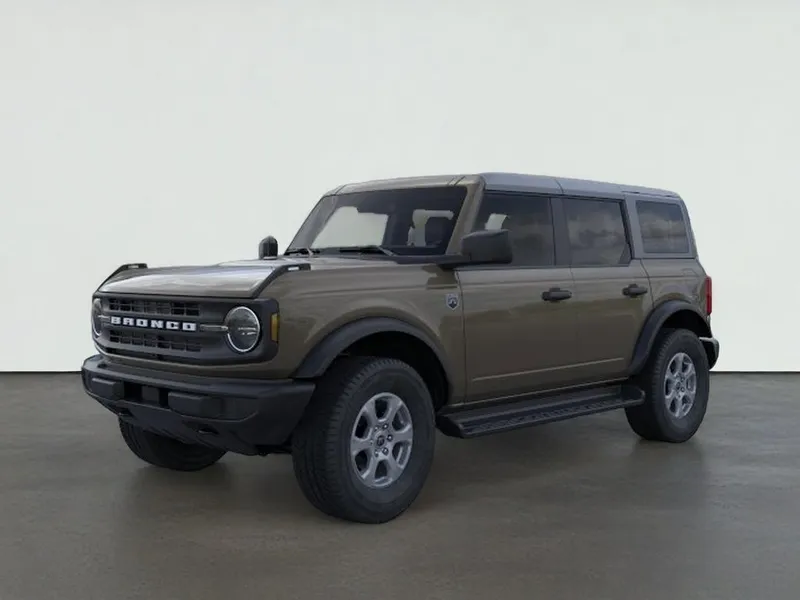 2026 Ford Bronco Big Bend in Marsh Gray — front three-quarter view