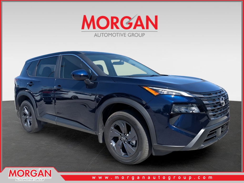 2026 Nissan Rogue SV in Blue — front three-quarter view
