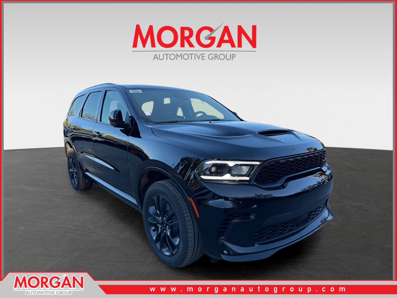 2026 Dodge Durango GT Plus in DB Black Clearcoat — front three-quarter view