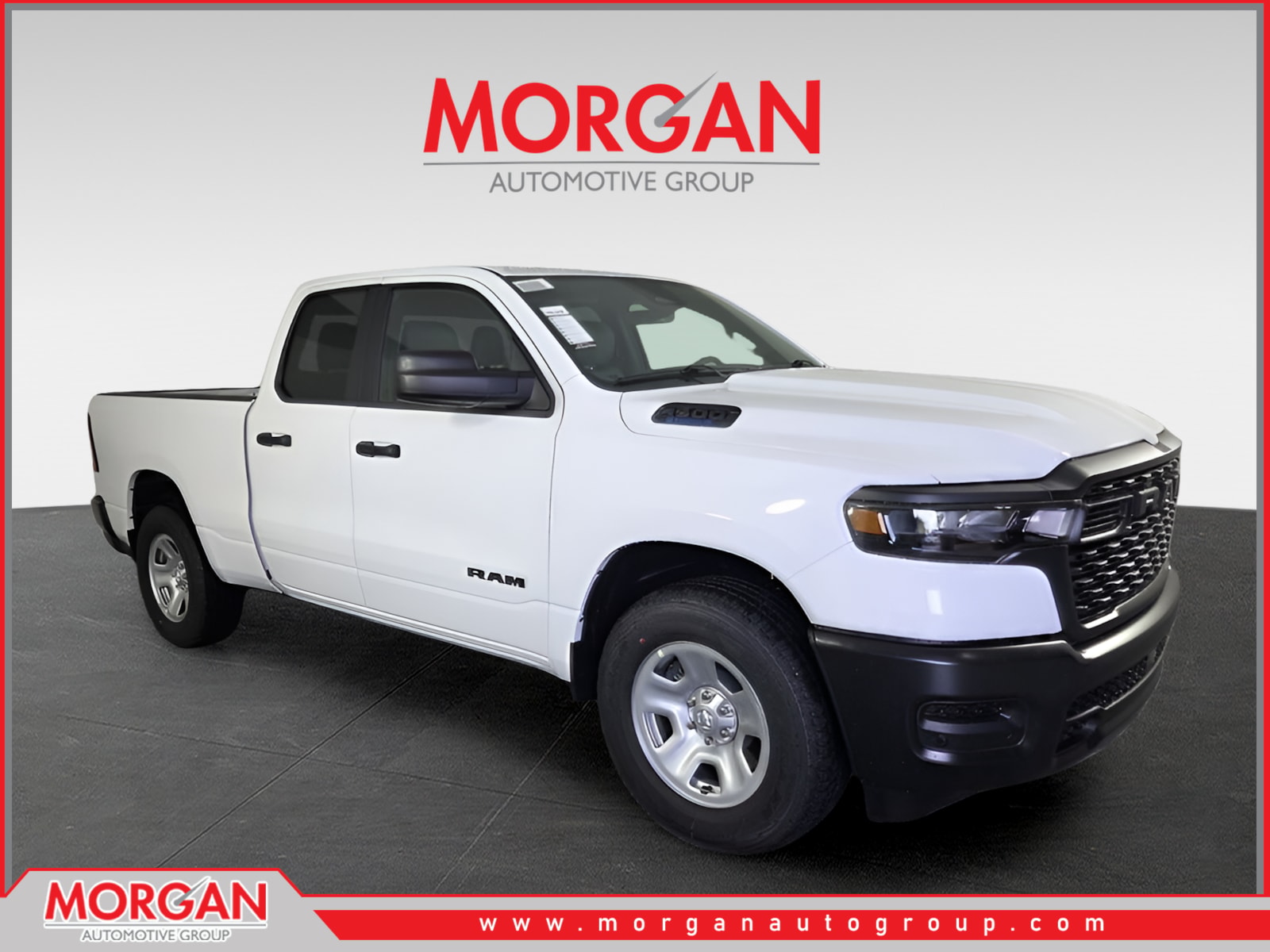 2026 Ram 1500 Tradesman in White — front three-quarter view