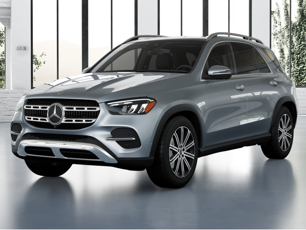 2026 Mercedes-Benz GLE 350 in Cirrus Silver Metallic — front three-quarter view