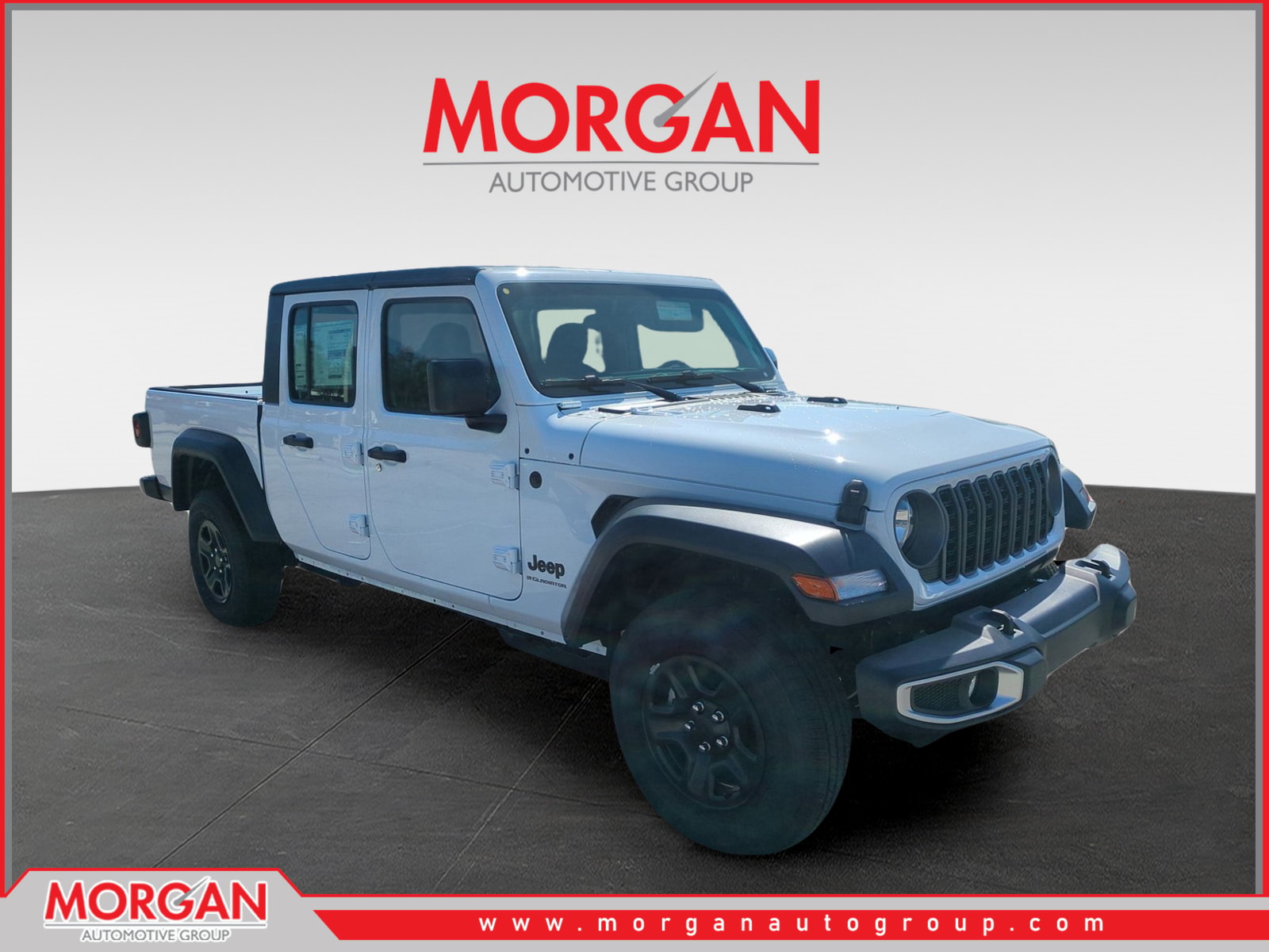 2026 Jeep Gladiator Sport in White/off-white — front three-quarter view