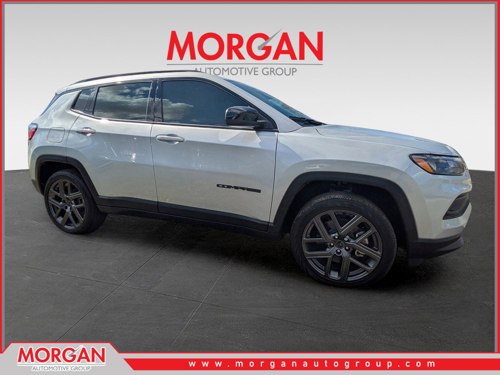 2026 Jeep Compass Latitude in Silver — front three-quarter view