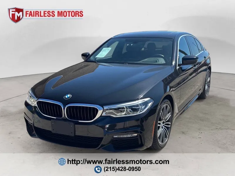 2017 BMW 5 Series 530i xDrive AWD 4dr Sedan in Black Sapphire Metallic — front three-quarter view