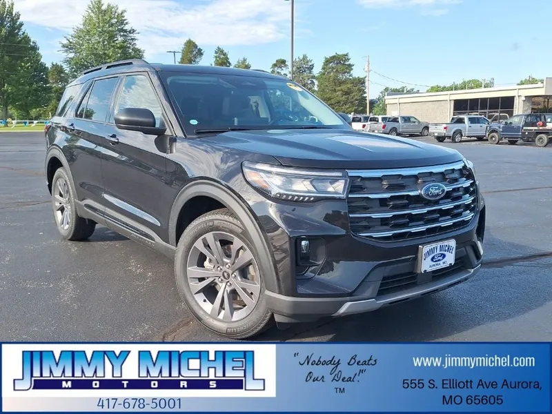 2026 Ford Explorer Active in Black Metallic — front three-quarter view